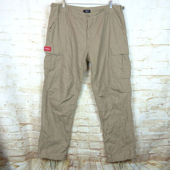 Artform Ripstop Cargo Pants Mens XL 40X30 Khaki Fatigue Button Fly Skate Rothco - Picture 1 of 14